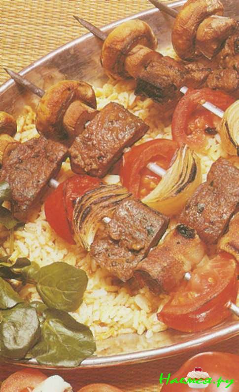 Кебаб с бараниной по-гречески