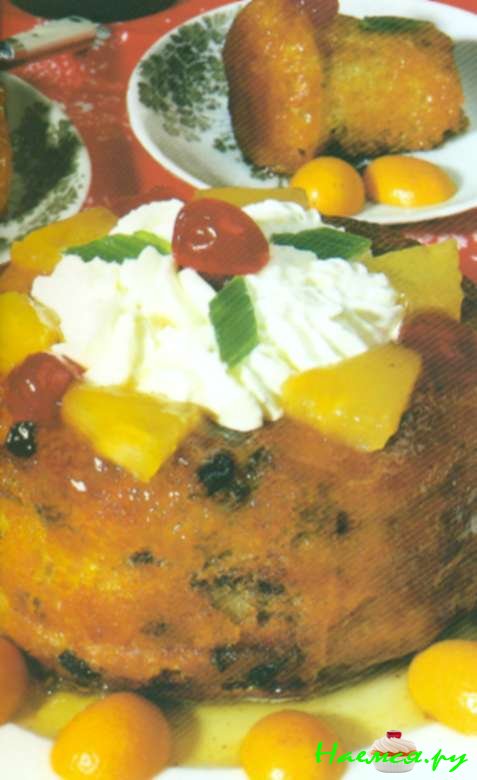 Ромовая баба с экзотическими фруктами