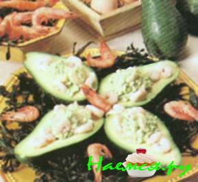 Авокадо с креветками