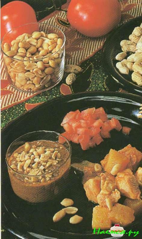 Курица с ананасом и с арахисом