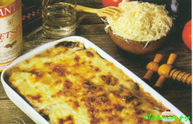 Деревенская мусака с баклажанами