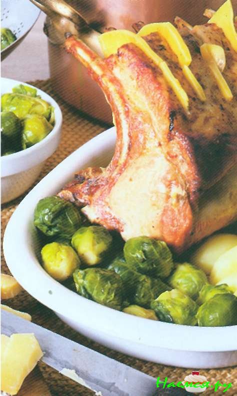 Жареная свинина с сыром Гауда