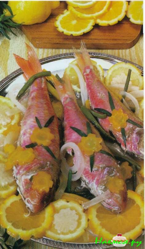 Султанка, приготовленная в бульоне