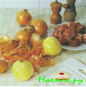 Рагу из свинины с луком и пивом (6 порций)