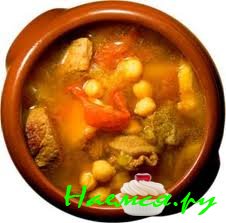 Суп с копченой грудинкой из долины реки