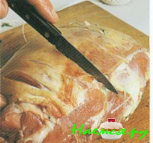 Тушеная фаршированная лопатка ягненка (6 порций)