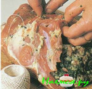 Тушеная фаршированная лопатка ягненка (6 порций)