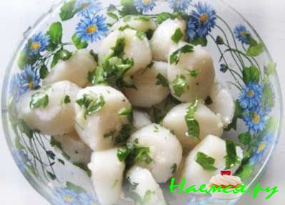 Гребешки, приготовленные на пару