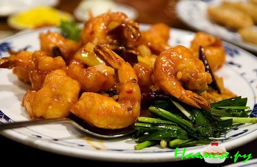 Жареные креветки