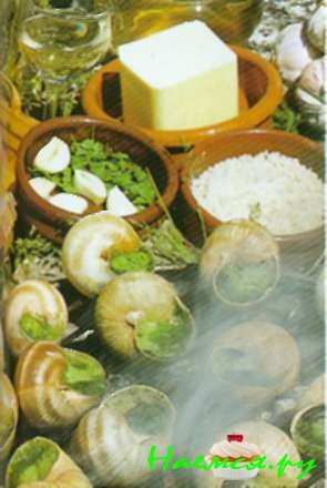 Улитки в чесночном масле