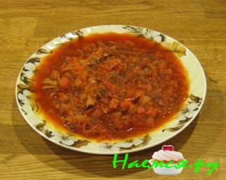 Борщ на курином бульоне