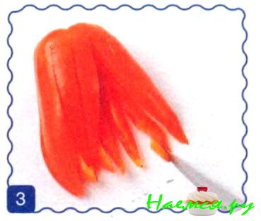 Астра из перца и салата