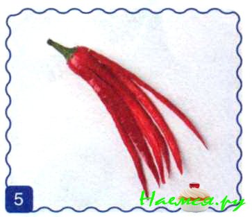 Астра из перца и салата