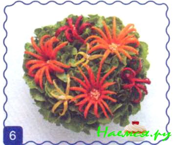 Астра из перца и салата