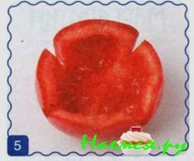 Маки из помидоров