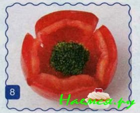 Маки из помидоров