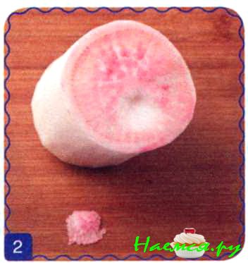 Фиалки из дайкона