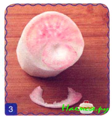 Фиалки из дайкона