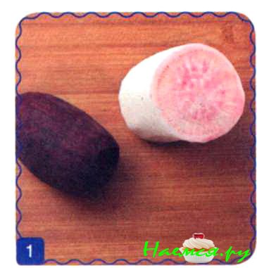 Фиалки из дайкона