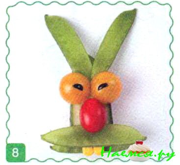 Заяц из огурца