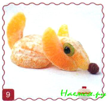 Белочка из апельсина