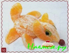 Белочка из апельсина