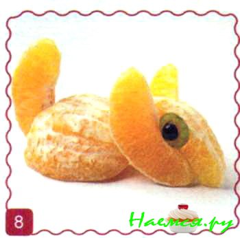 Белочка из апельсина