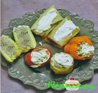 Кастрюлька фаршированных овощей в мультиварке