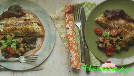 СИБАС В ВИНОГРАДНЫХ ЛИСТЬЯХ С БАКЛАЖАНАМИ