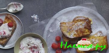 СЛАДКИЕ ГРЕНКИ С МАЛИНОЙ И РИКОТТОЙ