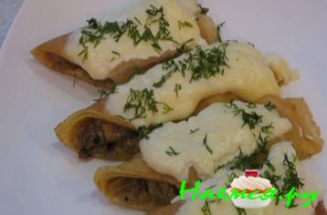 Блинчики с грибами