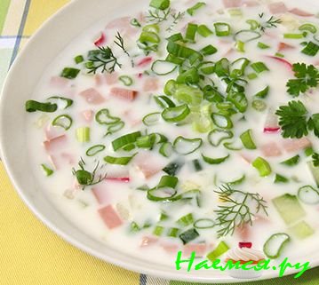 Окрошка с редисом