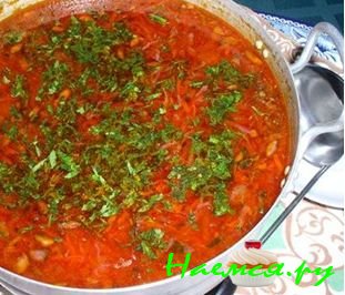 Борщ с перловкой