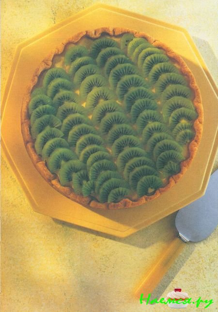 Пирог с киви и сыром рикотта