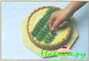 Пирог с киви и сыром рикотта