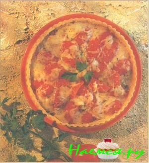 Киш с помидорами и сыром