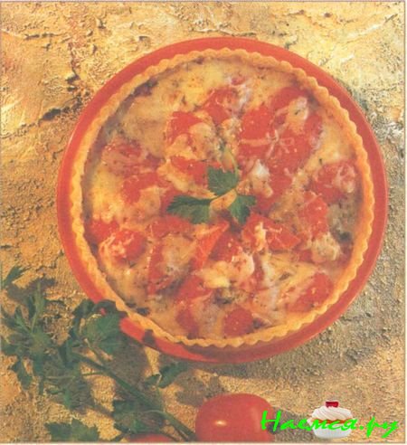Киш с помидорами и сыром