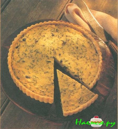 Пирог с сыром рикотта и базиликом