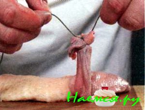 Фаршированная гусиная шейка