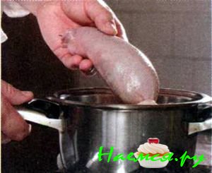 Фаршированная гусиная шейка