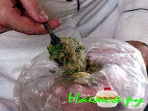 Фаршированная гусиная шейка