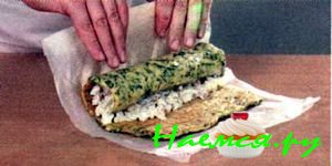 Рулеты из шпината и цветной капусты