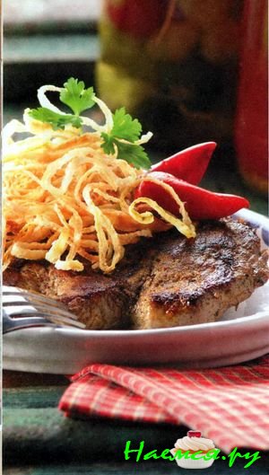 Ростбиф с жареным луком