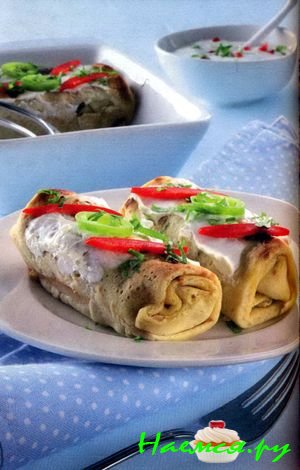 Блинчики с ветчиной