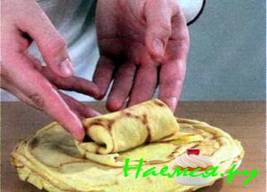 Блинчики с ветчиной