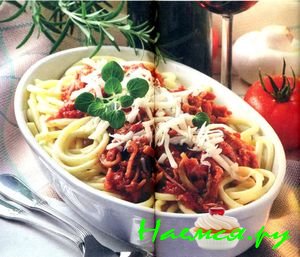 Макароны по-милански с соусом