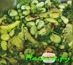 Печеные артишоки с бобами