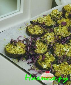 Портобелло с перловкой и консервированным лимоном