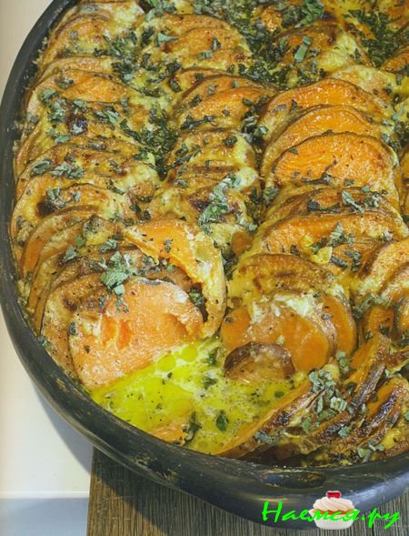 Гратен из сладкого картофеля по рецепту Даниэль