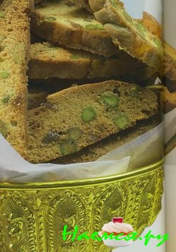 Бискотти с фисташками и имбирем